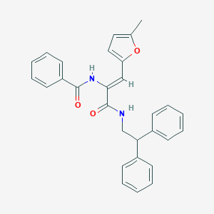 molecular formula C29H26N2O3 B303989 N-[1-{[(2,2-diphenylethyl)amino]carbonyl}-2-(5-methyl-2-furyl)vinyl]benzamide 