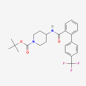 molecular formula C24H27F3N2O3 B3039890 tert-Butyl 4-(4'-(trifluoromethyl)biphenyl-2-ylcarboxamido)piperidine-1-carboxylate CAS No. 1389198-23-5