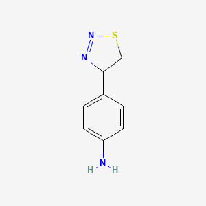 molecular formula C8H9N3S B3039892 4-(4,5-Dihydrothiadiazol-4-yl)aniline CAS No. 1391033-14-9