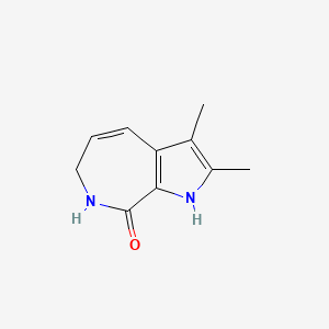 molecular formula C10H12N2O B3039895 6,7-Dihydro-2,3-dimethylpyrrolo[2,3-c]azepin-8(1H)-one CAS No. 1392102-10-1
