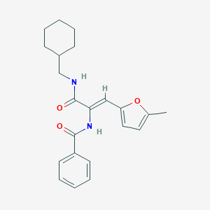 molecular formula C22H26N2O3 B303990 N-[1-{[(cyclohexylmethyl)amino]carbonyl}-2-(5-methyl-2-furyl)vinyl]benzamide 
