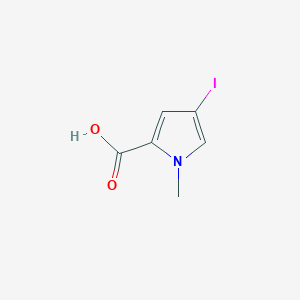 molecular formula C6H6INO2 B3039900 4-碘-1-甲基-1H-吡咯-2-甲酸 CAS No. 1393845-83-4