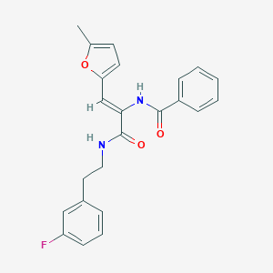 molecular formula C23H21FN2O3 B303991 N-[1-({[2-(3-fluorophenyl)ethyl]amino}carbonyl)-2-(5-methyl-2-furyl)vinyl]benzamide 