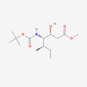 molecular formula C14H27NO5 B3039923 tert-butyl (2R,3S,4S)-1-(methoxycarbonyl)-2-hydroxy-4-methylhexan-3-ylcarbamate CAS No. 141394-85-6