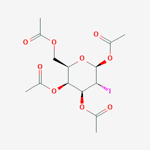 molecular formula C14H19IO9 B3039924 [(2R,3S,4S,5R,6S)-3,4,6-三乙酰氧基-5-碘氧杂环-2-基]甲基乙酸酯 CAS No. 141510-66-9
