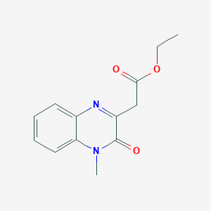 molecular formula C13H14N2O3 B3039925 Ethyl 2-(4-methyl-3-oxo-3,4-dihydro-2-quinoxalinyl)acetate CAS No. 14152-57-9