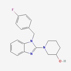 molecular formula C19H20FN3O B3039933 1-(1-(4-Fluorobenzyl)-1H-benzo[d]imidazol-2-yl)piperidin-3-ol CAS No. 1417793-71-5