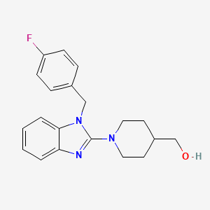 molecular formula C20H22FN3O B3039936 (1-(1-(4-Fluorobenzyl)-1H-benzo[d]imidazol-2-yl)piperidin-4-yl)methanol CAS No. 1417794-15-0