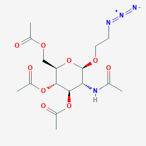 molecular formula C16H24N4O9 B3039945 [(2R,3S,4R,5R,6R)-5-acetamido-3,4-diacetyloxy-6-(2-azidoethoxy)oxan-2-yl]methyl acetate CAS No. 142072-11-5