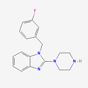 molecular formula C18H19FN4 B3039946 1-(3-氟苄基)-2-(哌嗪-1-基)-1H-苯并[d]咪唑 CAS No. 1420816-51-8