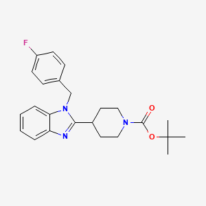 molecular formula C24H28FN3O2 B3039947 tert-Butyl 4-(1-(4-fluorobenzyl)-1H-benzo[d]imidazol-2-yl)piperidine-1-carboxylate CAS No. 1420816-71-2