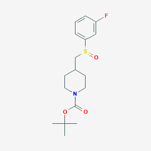 molecular formula C17H24FNO3S B3039949 叔丁基 4-(((3-氟苯基)亚磺酰基)甲基)哌啶-1-羧酸酯 CAS No. 1420873-25-1