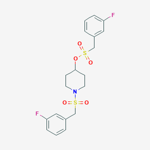 molecular formula C19H21F2NO5S2 B3039951 1-((3-Fluorobenzyl)sulfonyl)piperidin-4-yl (3-fluorophenyl)methanesulfonate CAS No. 1420894-13-8
