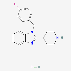 molecular formula C19H21ClFN3 B3039952 1-(4-氟苄基)-2-(哌啶-4-基)-1H-苯并[d]咪唑盐酸盐 CAS No. 1420975-03-6