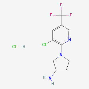 1-(3-Chloro-5-(trifluoromethyl)pyridin-2-yl)pyrrolidin-3-amine hydrochloride