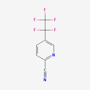 molecular formula C8H3F5N2 B3039961 5-(Perfluoroethyl)picolinonitrile CAS No. 1421951-81-6