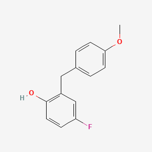 molecular formula C14H13FO2 B3039966 4-Fluoro-2-(4-methoxybenzyl)phenol CAS No. 1426-54-6