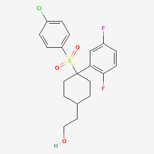 molecular formula C20H21ClF2O3S B3039967 2-(4-((4-Chlorophenyl)sulfonyl)-4-(2,5-difluorophenyl)cyclohexyl)ethanol CAS No. 1426290-03-0