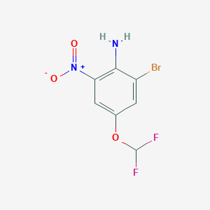 molecular formula C7H5BrF2N2O3 B3039968 2-Bromo-4-(difluoromethoxy)-6-nitroaniline CAS No. 142654-92-0