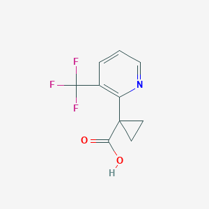 molecular formula C10H8F3NO2 B3039971 1-[3-(Trifluoromethyl)-2-pyridyl]cyclopropanecarboxylic acid CAS No. 1427021-91-7