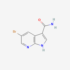 molecular formula C8H6BrN3O B3039978 5-Bromo-1H-pyrrolo[2,3-b]pyridine-3-carboxamide CAS No. 1429309-37-4