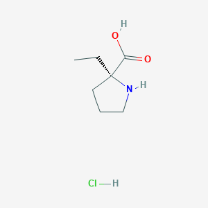 (S)-2-ethylpyrrolidine-2-carboxylic acid hydrochloride