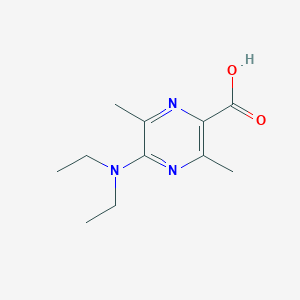molecular formula C11H17N3O2 B3039985 5-(Diethylamino)-3,6-dimethylpyrazine-2-carboxylic Acid CAS No. 1434128-60-5
