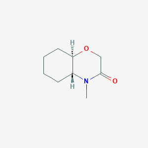 molecular formula C9H15NO2 B3039994 trans-4-Methylhexahydro-2H-benzo[b][1,4]oxazin-3(4H)-one CAS No. 1439806-77-5