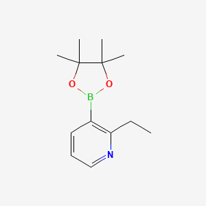 molecular formula C13H20BNO2 B3040033 2-Ethyl-3-(4,4,5,5-tetramethyl-1,3,2-dioxaborolan-2-YL)pyridine CAS No. 1494670-02-8