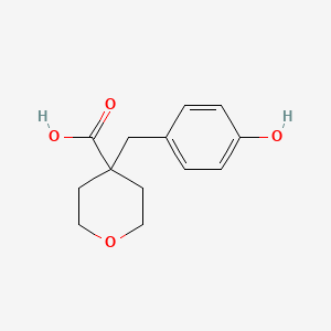 molecular formula C13H16O4 B3040036 4-(4-Hydroxybenzyl)tetrahydropyran-4-carboxylic Acid CAS No. 1499681-44-5