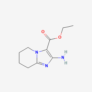 molecular formula C10H15N3O2 B3040037 Ethyl 2-amino-5,6,7,8-tetrahydroimidazo[1,2-a]pyridine-3-carboxylate CAS No. 150012-89-8