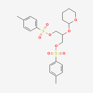 molecular formula C22H28O8S2 B3040038 2-({1,3-Bis[(4-methylbenzenesulfonyl)oxy]propan-2-yl}oxy)oxane CAS No. 150196-32-0