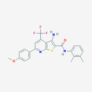 molecular formula C24H20F3N3O2S B304005 3-amino-N-(2,3-dimethylphenyl)-6-(4-methoxyphenyl)-4-(trifluoromethyl)thieno[2,3-b]pyridine-2-carboxamide 