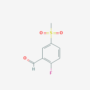 molecular formula C8H7FO3S B3040057 2-Fluoro-5-methylsulfonylbenzaldehyde CAS No. 1523116-19-9