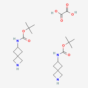 molecular formula C24H42N4O8 B3040058 tert-Butyl 2-azaspiro[3.3]heptan-6-ylcarbamate oxalate(2:1) CAS No. 1523572-07-7