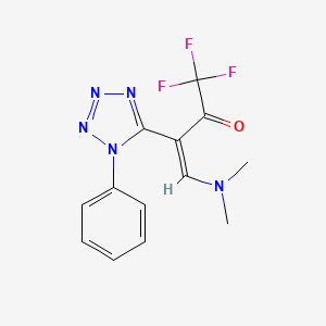 molecular formula C13H12F3N5O B3040061 (Z)-4-(dimethylamino)-1,1,1-trifluoro-3-(1-phenyltetrazol-5-yl)but-3-en-2-one CAS No. 152426-97-6