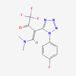 molecular formula C13H11F4N5O B3040062 (Z)-4-(dimethylamino)-1,1,1-trifluoro-3-[1-(4-fluorophenyl)tetrazol-5-yl]but-3-en-2-one CAS No. 152427-01-5