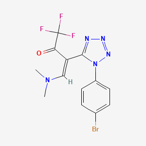 molecular formula C13H11BrF3N5O B3040064 (Z)-3-[1-(4-bromophenyl)tetrazol-5-yl]-4-(dimethylamino)-1,1,1-trifluorobut-3-en-2-one CAS No. 152427-03-7