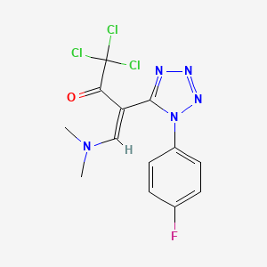 molecular formula C13H11Cl3FN5O B3040067 (Z)-1,1,1-trichloro-4-(dimethylamino)-3-[1-(4-fluorophenyl)tetrazol-5-yl]but-3-en-2-one CAS No. 152427-14-0