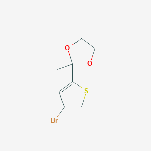molecular formula C8H9BrO2S B3040069 2-(4-Bromo-thiophen-2-yl)-2-methyl-[1,3]dioxolane CAS No. 152538-51-7