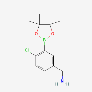 molecular formula C13H19BClNO2 B3040088 5-(Aminomethyl)-2-chlorophenylboronic Acid Pinacol Ester CAS No. 1544673-71-3