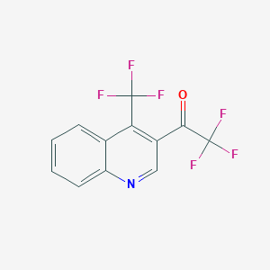 molecular formula C12H5F6NO B3040101 3-(Trifluoroacetyl)-4-(trifluoromethyl)quinoline CAS No. 155495-61-7