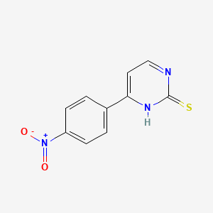 molecular formula C10H7N3O2S B3040103 4-(4-硝基苯基)嘧啶-2-硫醇 CAS No. 155957-44-1
