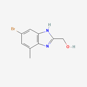 molecular formula C9H9BrN2O B3040108 6-Bromo-2-(hydroxymethyl)-4-methylbenzimidazole CAS No. 1565461-85-9