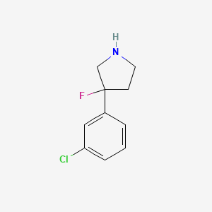 molecular formula C10H11ClFN B3040109 3-(3-Chlorophenyl)-3-fluoropyrrolidine CAS No. 1565489-33-9