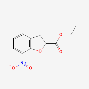 molecular formula C11H11NO5 B3040111 Ethyl 7-nitro-2,3-dihydro-1-benzofuran-2-carboxylate CAS No. 1565845-67-1