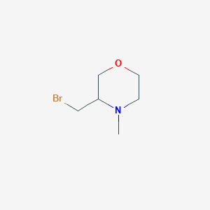 molecular formula C6H12BrNO B3040129 3-(Bromomethyl)-4-methylmorpholine CAS No. 1602619-43-1