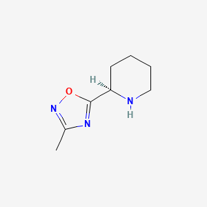 molecular formula C8H13N3O B3040130 (R)-3-Methyl-5-(piperidin-2-yl)-1,2,4-oxadiazole CAS No. 1604285-69-9