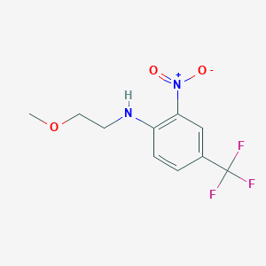 molecular formula C10H11F3N2O3 B3040137 N-(2-甲氧基乙基)-2-硝基-4-(三氟甲基)苯胺 CAS No. 161605-63-6