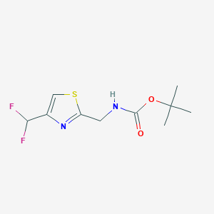 molecular formula C10H14F2N2O2S B3040167 tert-Butyl N-[[4-(difluoromethyl)thiazol-2-yl]methyl]carbamate CAS No. 165667-55-0